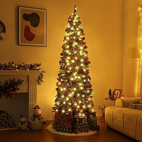 Pre Lit Pencil Christmas Tree