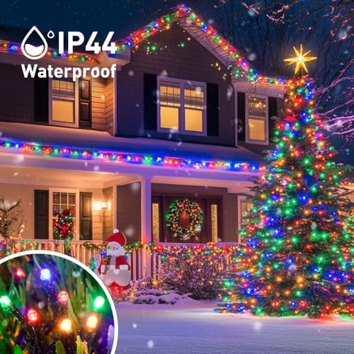 500 LED Multicolor Christmas Tree Lights Plug in