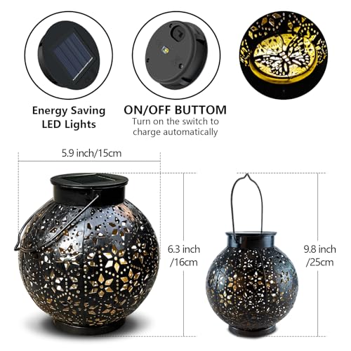 2 Pack Outdoor Solar Lantern Lights (2 Count)