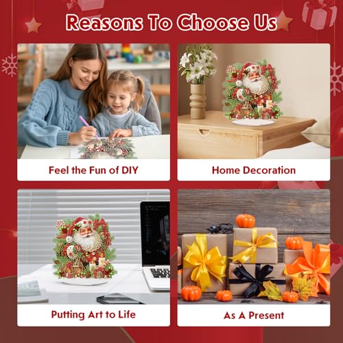 Christmas Santa Claus Diamond Art Tabletop Kits