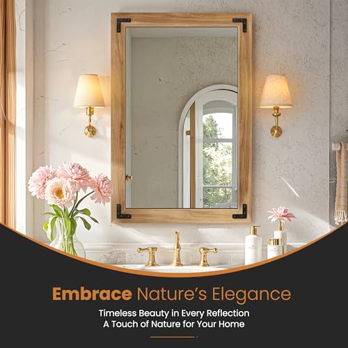 Wood Framed Bathroom Vanity Mirror for Wall