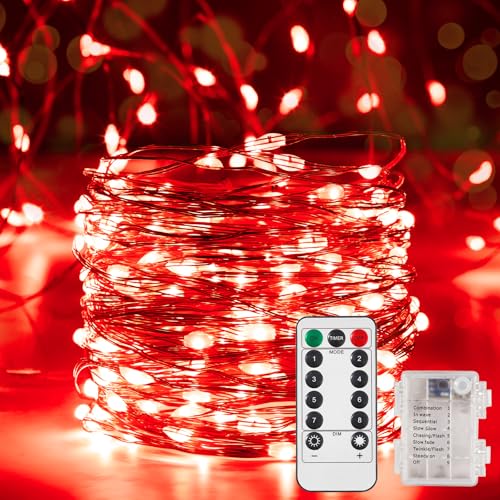 4 Pack 16.4 Ft. Battery Operated Outdoor String Lights with Remote & Timer (4 Count)