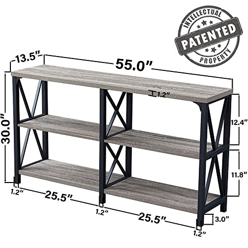 Sofa Table Grey Console Table for Living Room