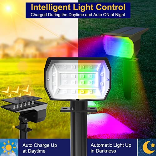 Solar Spot Lights Outdoor Color Changing (4 Count)