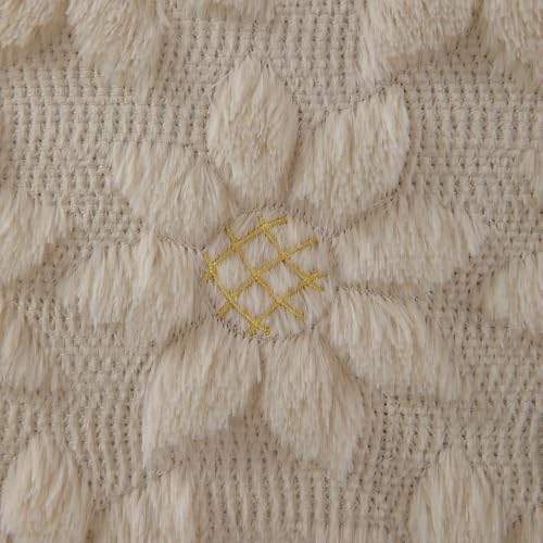 Spring Summer Pillow Covers 20x20 inch Set of 2 Beige Sunflower (2 Count)