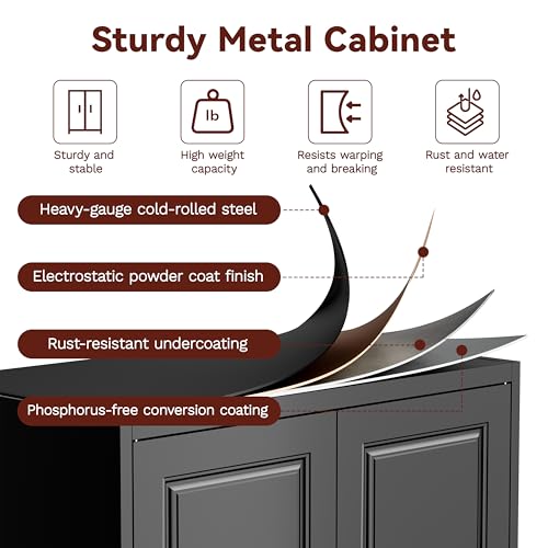 71" Tall Wardrobe Closet with Doors and Adjustable Shelves