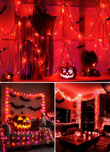 Orange & Purple Halloween Mini Lights