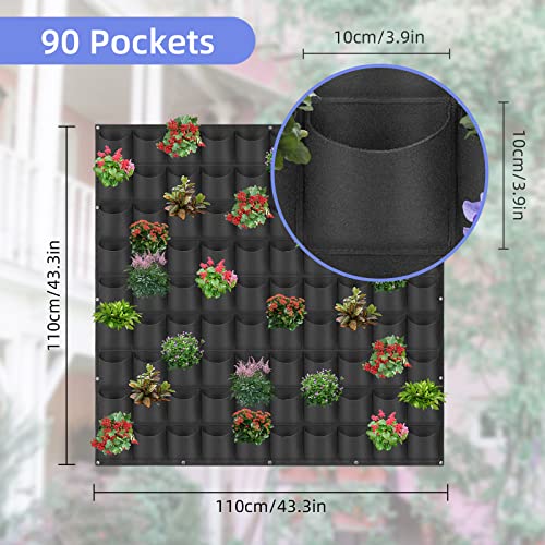 90 Pockets Hanging Planter Bags (90 Count)
