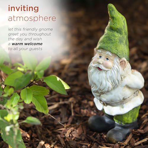 12" Tall Traditional Outdoor Garden Gnome Yard Statue Decoration