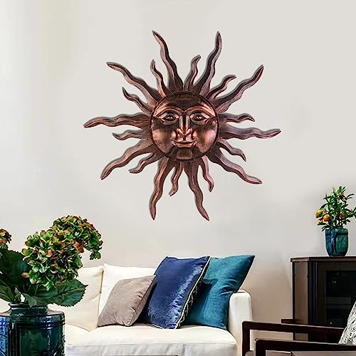 Large Metal Sun Wall Art Decor
