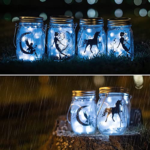Solar Mason Jar Lid Light 8 Pack Cold White Waterproof Outdoor Decor