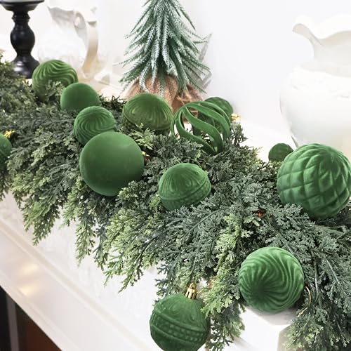 36PCS Velvet Ornaments for Christmas Tree (36 Count)