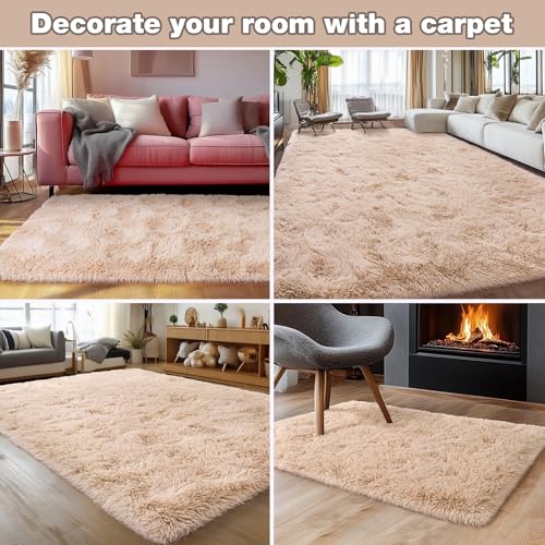 9x12 Feet Large Fluffy Area Rug for Bedroom Living Room