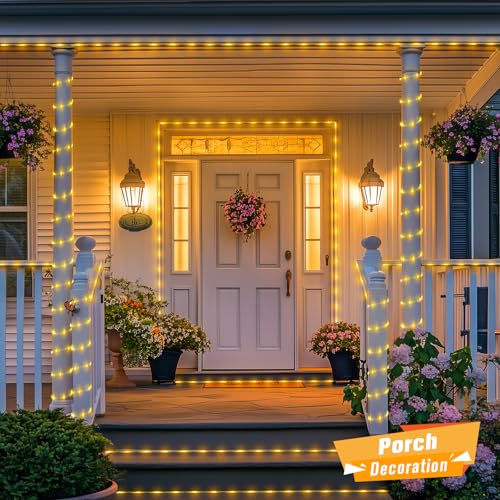 100 LED 33ft Solar Rope Lights Outdoor Waterproof (33 Foot)