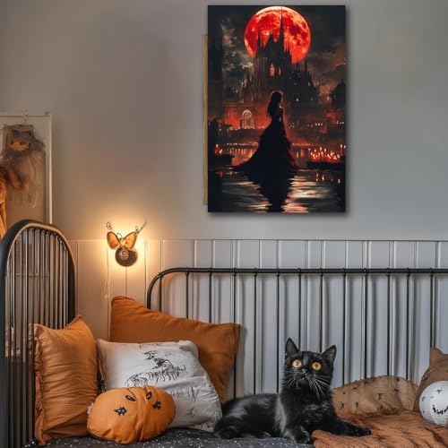 Halloween Witch Poster Canvas Prints Art Vintage Decor