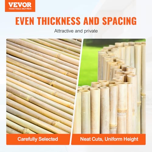 Natural Rolled Bamboo Fence (24 Sq Ft)