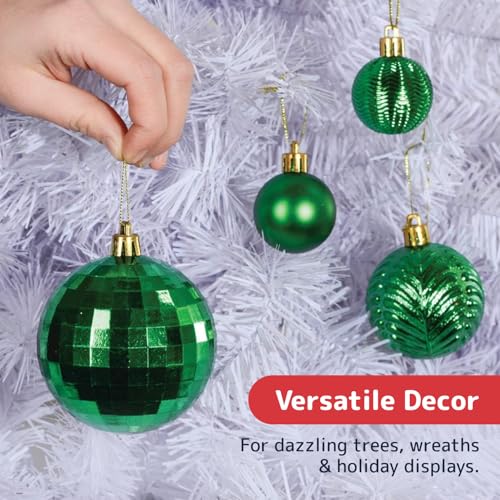 36 Pieces Green Christmas Ornaments Set