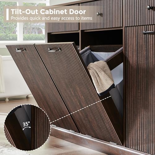 Triple Tilt Out Trash Can Cabinet