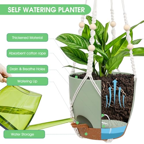 Hanging Planters for Indoor Outdoor Plants (2 Count)