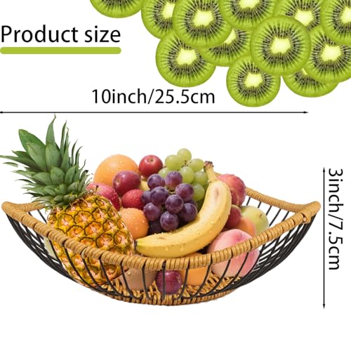Vine Woven Iron Fruit Bowl
