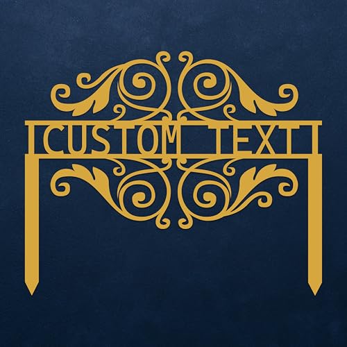 Personalized Metal Garden Sign with Stake