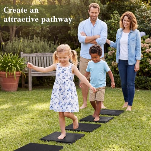 4 Pcs Rubber Stepping Stones Outdoor 12 x 12 Inch (4 Count)