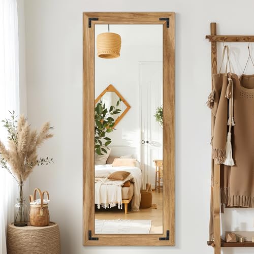 Wood Framed Full Length Mirror for Wall