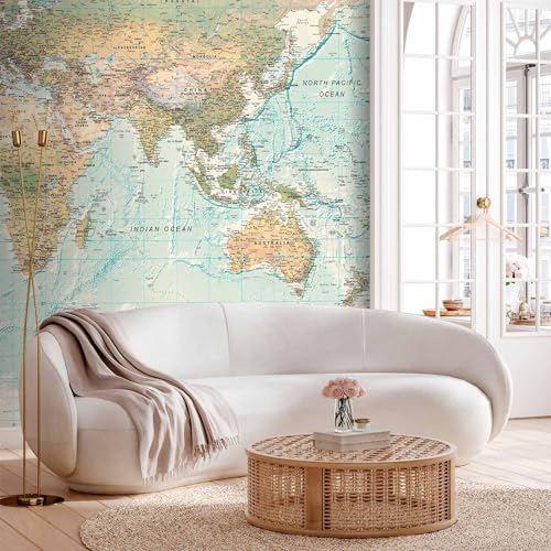 Wall Mural World Map 98x69 in (47.14 Sq Ft)