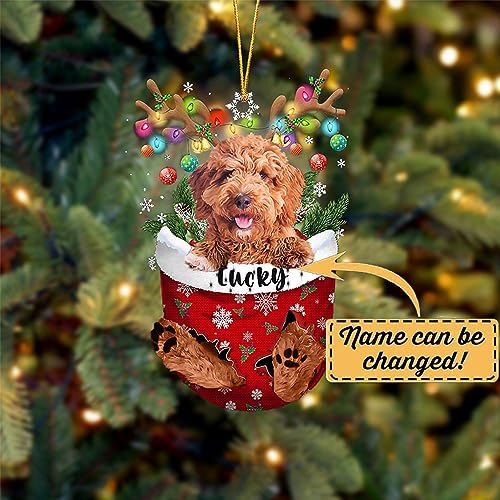 Irish Doodle Dog Christmas Ornament