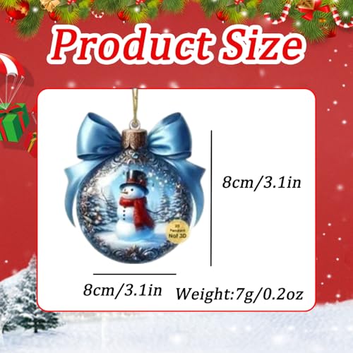 Mtruil Colourful Xmas Ball Shape Christmas Tree Hanging Ornaments 12 Pcs