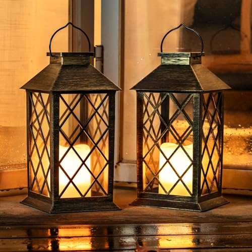 2 Pack 13'' Copper Solar Lanterns (2 Count)
