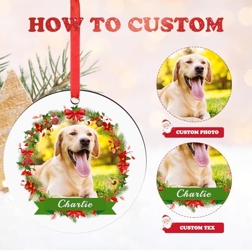 Personalized Dog Photo Christmas Ornaments 2026