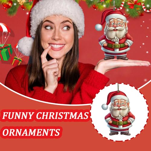 12 Pcs Christmas Ornaments Santa Claus Xmas Tree Hanging Decor