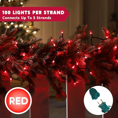 Red Christmas Lights Outdoor (200 Count)
