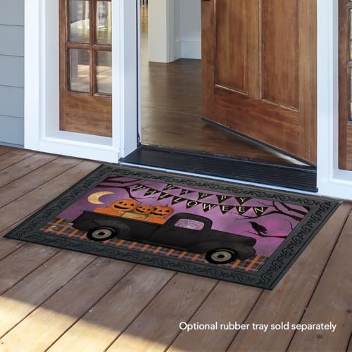 Doormat 30x18 Indoor Outdoor Halloween Truck Primitive for Halloween Doormat (3.75 Sq Ft)