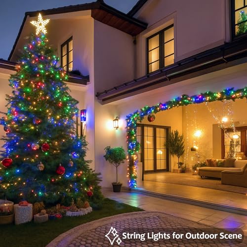 2 Pack 200 LED Battery Operated String Lights