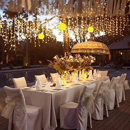 200 LED Icicle Lights for Outside (19.6 Foot)