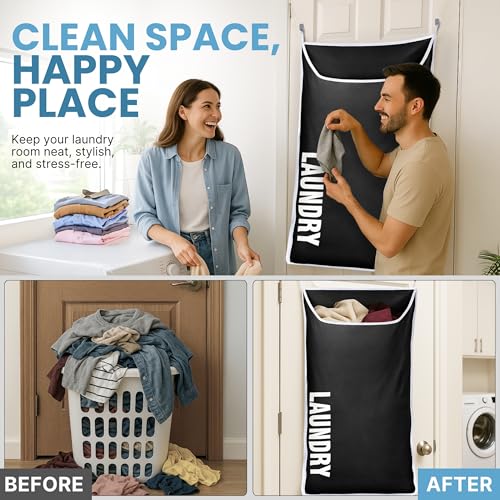 Hanging Laundry Hamper Bag XL 40x22"