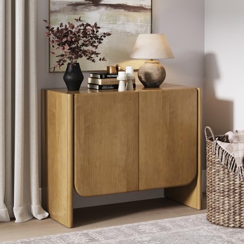 Jacala Mid Century Modern Entryway Storage Cabinet with Doors