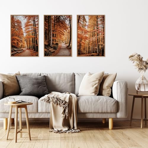 Autumn Forest Framed Canvas Wall Art