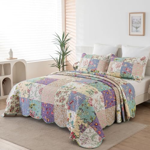 Oversized Queen Quilt Set Patchwork Bedspread
