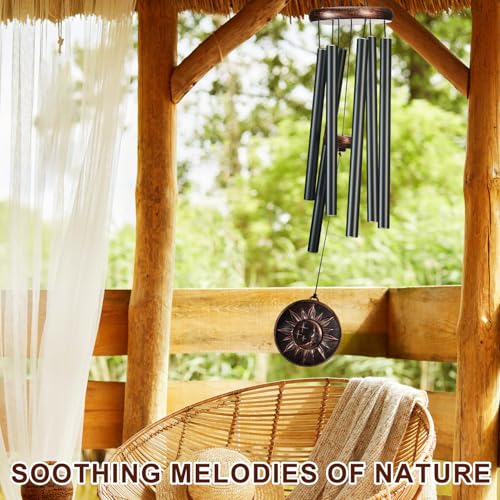 34" Sun Moon Star Wind Chimes for Outside