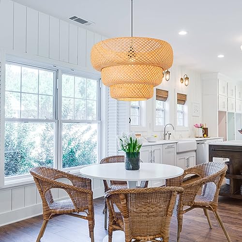 18.5" Bamboo Pendant Light