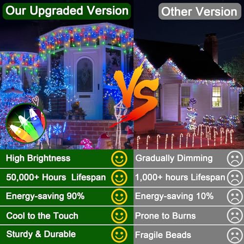 66FT 670 LED Christmas Lights 148 Ice Drops