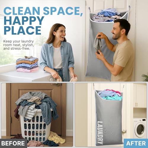 Hanging Laundry Hamper Bag XL 40x22"
