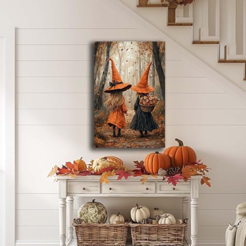 Fall Wall Art Witch Picture Decor