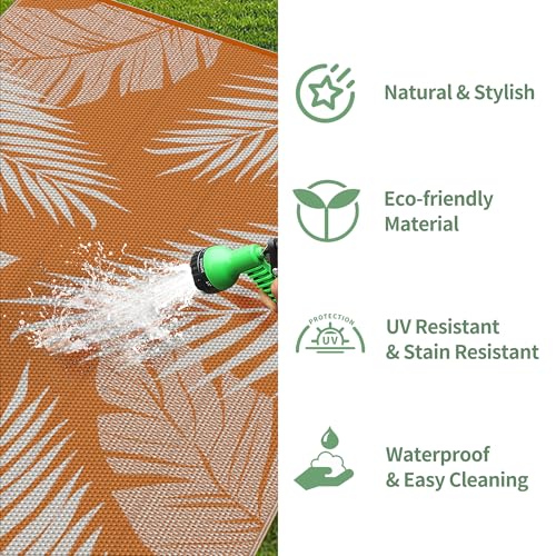 Outdoor Rug Waterproof Plastic for Fall Decor (54 Sq Ft)