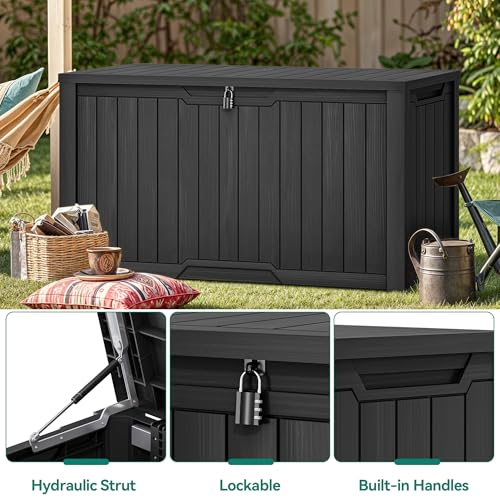 XXL 230 Gallon Large Outdoor Storage Deck Box for Patio Furniture