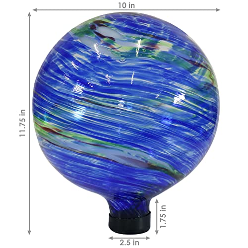 Sunnydaze 10" Glass Gazing Ball for Garden
