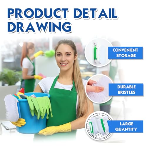 12 Pcs Scrub Brush Bulk for Cleaning with Handle